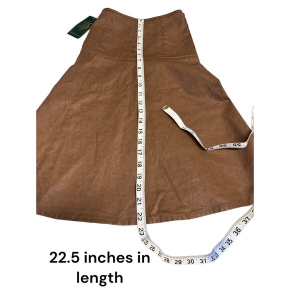 Lauren Jeans Co. Women's Brown Skirt Size 16 Cotton & Elastane 20.5" Waist - Picture 7 of 7